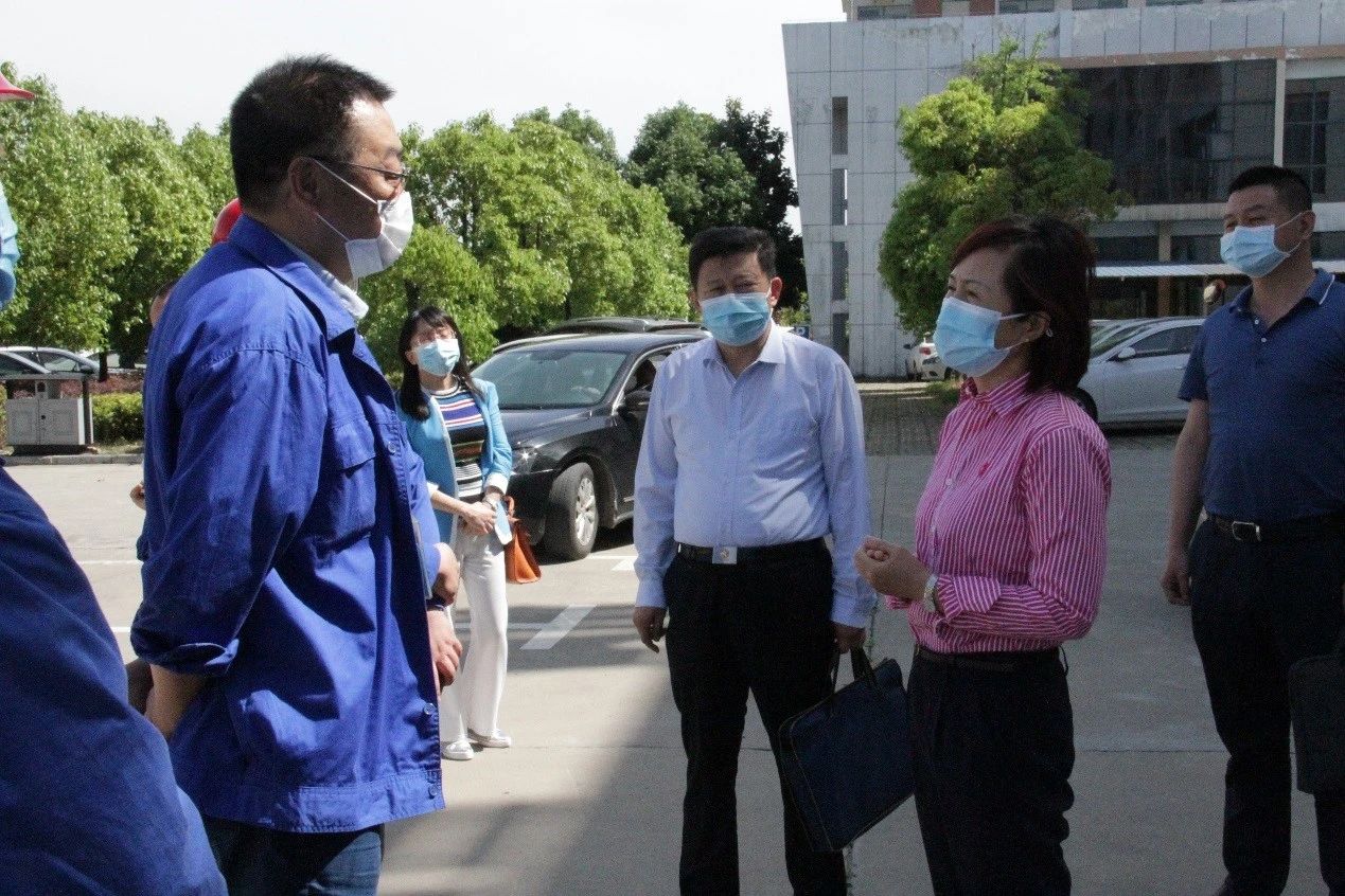 湖北省自然资源厅副厅长夏亚灵一行莅临安博·体育（中国）重工走访调研